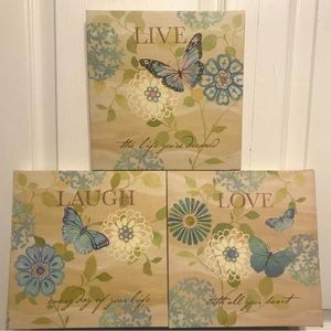 Live, Laugh, Love Wall Decor By Cynthia Coulter~Roaring Brook Art